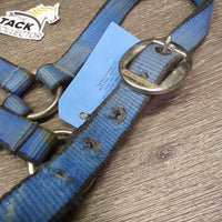 Thick Nylon Halter *gc, dirty, stains, rubs, frays, faded, older
