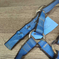 Thick Nylon Halter *gc, dirty, stains, rubs, frays, faded, older
