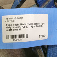 Thick Nylon Halter *gc, dirty, stains, rubs, frays, faded, older
