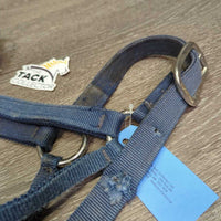 Thick Nylon Halter *gc/fair, v.dirty, stains, rubs, frays, faded, older, discolored, threads, torn holes
