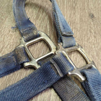 Thick Nylon Halter *gc/fair, v.dirty, stains, rubs, frays, faded, older, discolored, threads, torn holes
