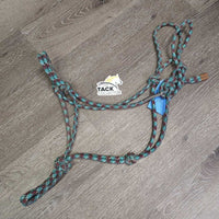 Thick Stiff Nylon Rope Halter *gc, dirty, rubs, frays, snags, older

