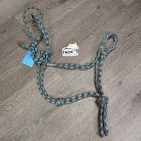 Thick Stiff Nylon Rope Halter *gc, dirty, rubs, frays, snags, older

