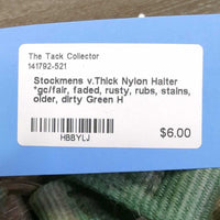v.Thick Nylon Halter *gc/fair, faded, rusty, rubs, stains, older, dirty
