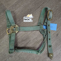 v.Thick Nylon Halter *gc/fair, faded, rusty, rubs, stains, older, dirty
