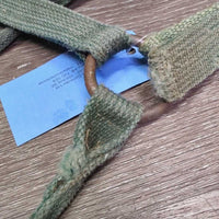 Vintage Thick Nylon Halter, Slide Buckle *fair, faded, rusty, rubs, stains, older, dirty, rough/frayed edges
