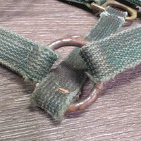 Vintage Thick Nylon Halter, Slide Buckle *fair, faded, rusty, rubs, stains, older, dirty, rough/frayed edges
