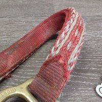 Thick Nylon Halter, Braided Rope Accents *gc/fair, dirty, stains, rubs, frays,snags, faded, hole rubs & frays
