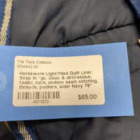 Light?Med Quilt Liner, Snap In *gc, clean & dirt/residue, faded, rubs, undone seam stitching, threads, puckers, older
