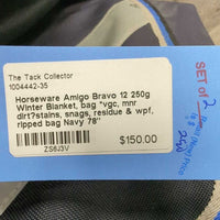 250g Winter Blanket, bag *vgc, mnr dirt?stains, faded, snags, residue & wpf, ripped bag
