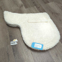 Fleece Fitted Hunter Saddle Pad, Tabs *gc, v.clumpy, clean, mnr hair, stains, older
