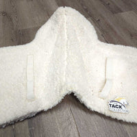 Fleece Fitted Hunter Saddle Pad, Tabs *gc, v.clumpy, clean, mnr hair, stains, older
