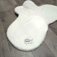 Fleece Fitted Hunter Saddle Pad, Tabs *gc, v.clumpy, clean, mnr hair, stains, older

