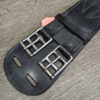 Leather Padded Center - x2 Els Short Girth, d ring *gc, dirt, hair, residue, puckered, mnr scrape, scuffs
