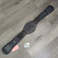 Leather Padded Center - x2 Els Short Girth, d ring *gc, dirt, hair, residue, puckered, mnr scrape, scuffs
