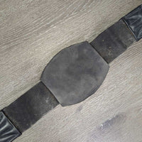 Leather Padded Center - x2 Els Short Girth, d ring *gc, dirt, hair, residue, puckered, mnr scrape, scuffs
