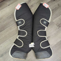 Pr Hind Tall Shipping Boots *vgc/gc, dirty, hair, repair, cracked vinyl, stains, residue, scuffs, rubs
