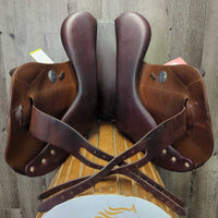18" MW *5.5" Meyer Deep Seat Eventing Monoflap Saddle, Grey Meyer Saddle Cover, Large Front & Back Blocks, Foam Panels, Flaps: 13.5"W x 13"L Serial #:842003374 A 17.5 AO
