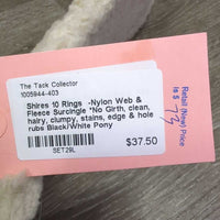 10 Rings -Nylon Web & Fleece Surcingle *No Girth, clean, hairy, clumpy, stains, edge & hole rubs
