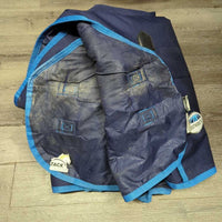 High Neck Hvy?220g Winter Blanket, 2 legs *vgc/gc, clean & mnr dirty, mnr wpf, unstitched binding
