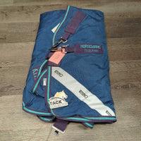 Hi Neck Rain Sheet, tail strap, tag *new, mnr stains
