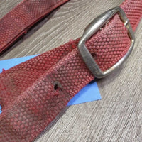 Stiff Thick Nylon Halter, Slip Nose, spring snap *gc/fair, older, stains, faded, rust, frayed edges, older, dirt
