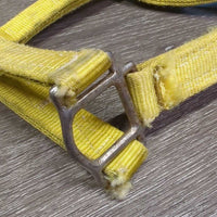 Thick Stiff Nylon Halter *gc/fair, stains, stretched & frayed holes, edge rubs & frays, older
