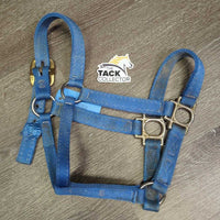 Thick Stiff Nylon Halter *gc/fair, stains, rusty, older, frayed holes
