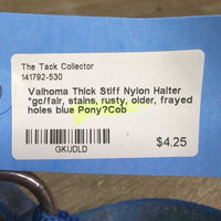 Thick Stiff Nylon Halter *gc/fair, stains, rusty, older, frayed holes
