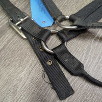 Thin Stiff Nylon Halter *gc/fair, older, faded, oxidized, dirty, rusty, frayed holes, threads
