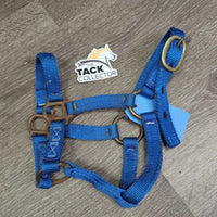 Thick Soft Nylon Halter *gc/fair, clean, stains, frayed edges, rusty, older
