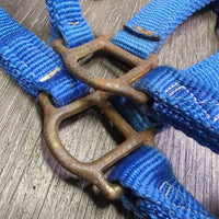 Thick Soft Nylon Halter *gc/fair, clean, stains, frayed edges, rusty, older

