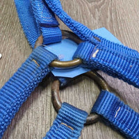 Thick Soft Nylon Halter *gc/fair, clean, stains, frayed edges, rusty, older
