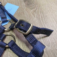 Thin Stiff Nylon Halter, 2x adjustable *cc, clean, mnr rubs
