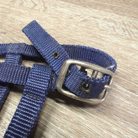 Thin Stiff Nylon Halter, 2x adjustable *cc, clean, mnr rubs
