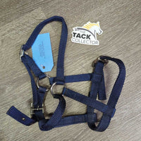 Thin Stiff Nylon Halter, 2x adjustable *cc, clean, mnr rubs
