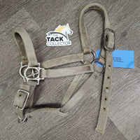 Thick Soft Nylon Halter, adj *gc, rubs, stains, frays, older, snags, v.faded
