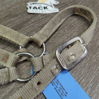 Thick Soft Nylon Halter, adj *gc, rubs, stains, frays, older, snags, v.faded
