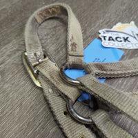 Thick Soft Nylon Halter, adj *gc, rubs, stains, frays, older, snags, v.faded
