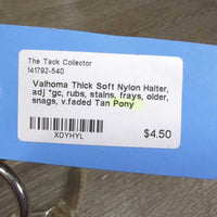 Thick Soft Nylon Halter, adj *gc, rubs, stains, frays, older, snags, v.faded
