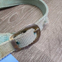 Thick Stiff Nylon Halter, adj, spring snap *gc/fair, stains, faded, rusty, xholes, discolored
