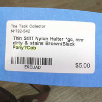 Thin Stiff Nylon Halter *gc, mnr dirty & stains
