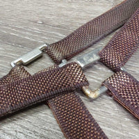 Thin Stiff Nylon Halter, spring snap, slide buckle *vgc, clean, older, mnr dirty & bubbled hardware
