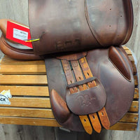 17" MW *5.25" P.J. Pro Close Contact Saddle, 2 Billet Guards, Navy PJ Cover, Foam Panels, Med Front & Large Back Blocks, Flaps: 14"L x 12.5"W Serial #: 1357966 R (Regular Tree & Flap)
