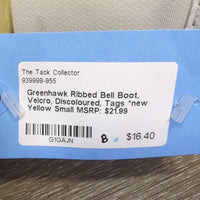 Ribbed Bell Boot, Velcro, Discoloured, Tags *new
