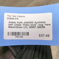 JUNIORS Synthetic Half Chaps "Polka Dots", bag *new
