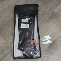 JUNIORS Synthetic Leather Half Chaps "Hearts", bag *new
