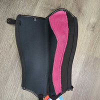 JUNIORS Synthetic Leather Half Chaps "Hearts", bag *new
