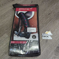 JUNIORS Synthetic Leather Half Chaps "Hearts", bag *new
