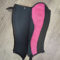 JUNIORS Synthetic Leather Half Chaps "Hearts", bag *new
